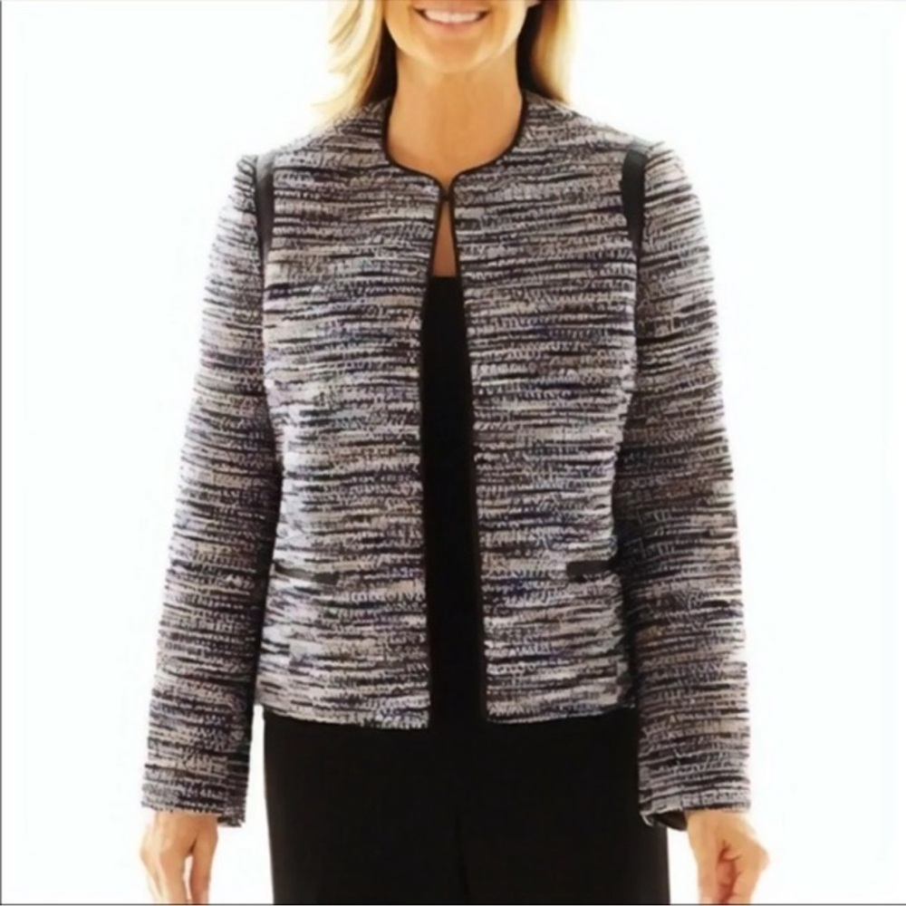 Beautiful Multi Color Tassel Stitch Alfred Dunner Via Condotti Blazer Jacket!